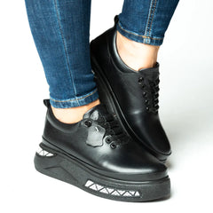 Pantofi casual dama eleganta piele naturala Warsaw Negru