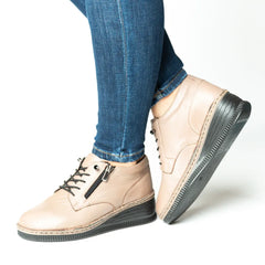 Pantofi casual dama cu fermoar eleganta piele naturala Manchester Vision