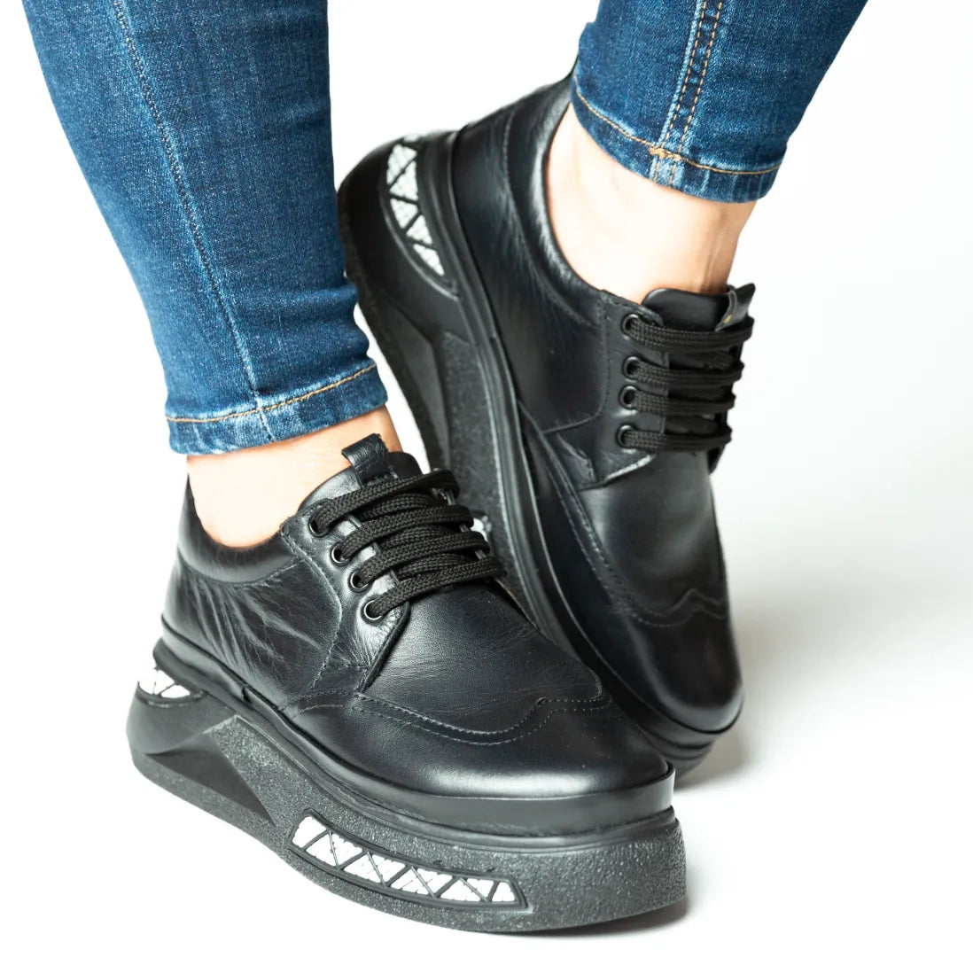 Pantofi casual dama eleganta piele naturala Lisbon Negru