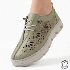 Pantofi piele naturala Braila Green