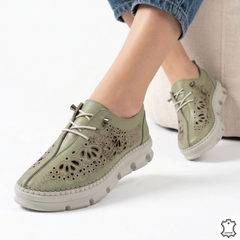 Pantofi piele naturala Braila Green