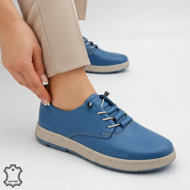 Pantofi piele naturala Solaris JeansBlue