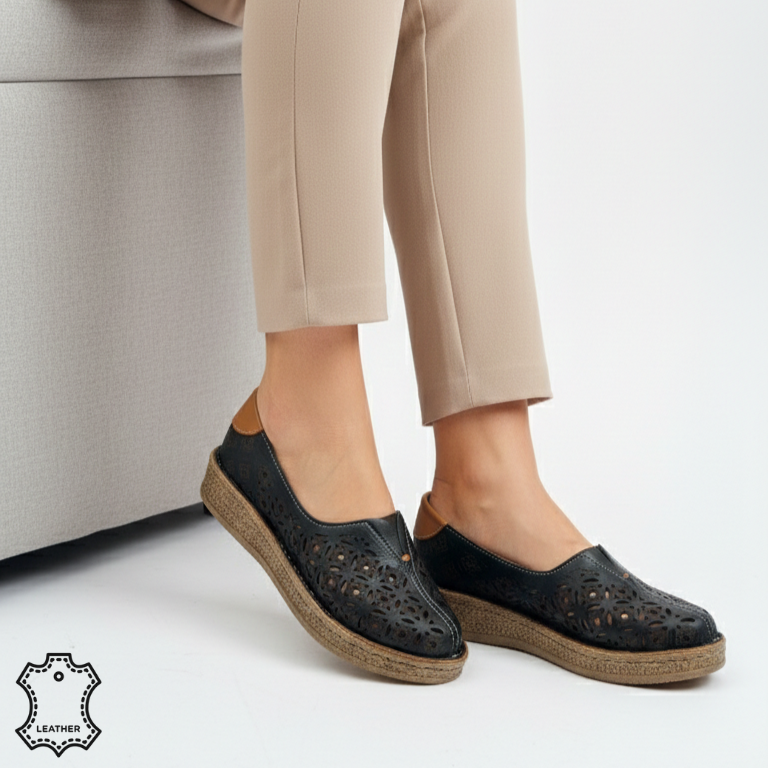 Balerini Piele Naturala Arad Black