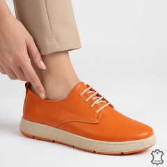 Pantofi piele naturala Colin Orange