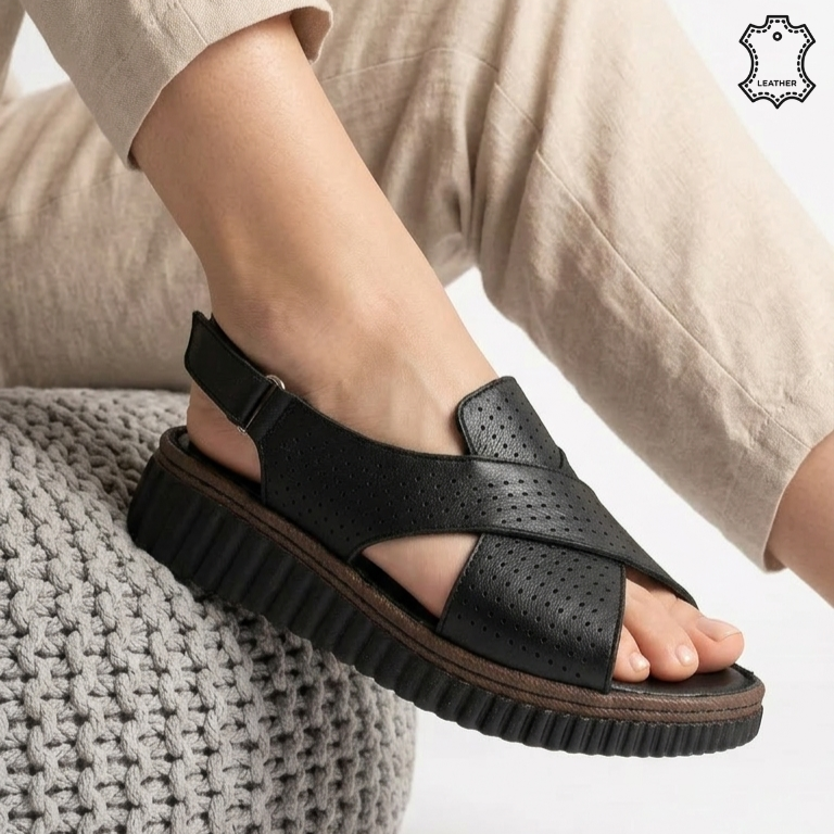 Sandale piele naturala Neamt Black