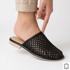 Papuci piele naturala Bucuresti Black