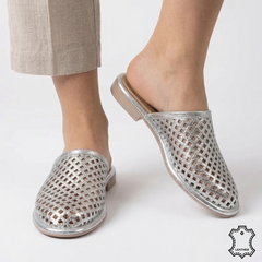 Papuci piele naturala Bucuresti Silver