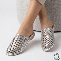 Papuci piele naturala Bucuresti Silver