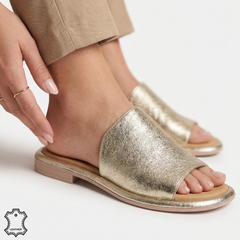 Papuci piele naturala Buzau Gold
