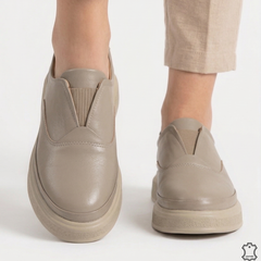 Pantofi Piele Naturala Constanta Beige
