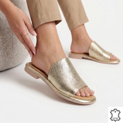 Papuci piele naturala Buzau Gold