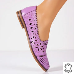 Women's genuine leather ballerinas Amarilla Purple 