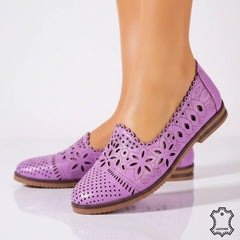 Women's genuine leather ballerinas Amarilla Purple 
