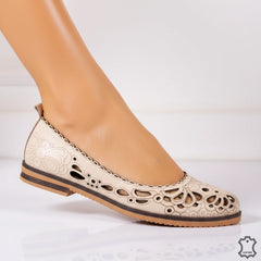 Women's genuine leather ballerinas Amarilla 2 Beige 