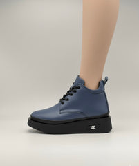 Ghete piele naturala Camora JeansBlue