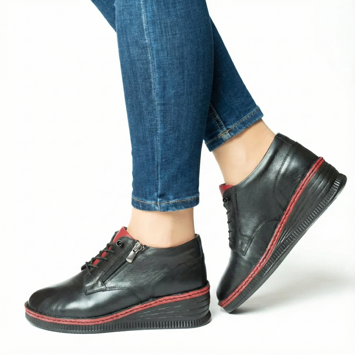 Pantofi piele naturala Manchester Black