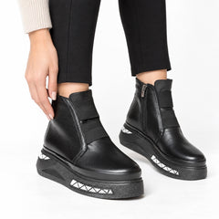 Ghete piele naturala Stockholm Black