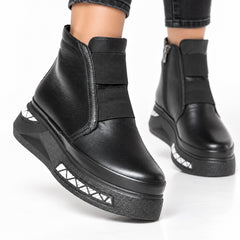 Ghete piele naturala Stockholm Black