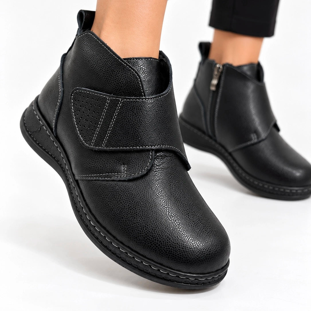 Ghete piele naturala Rotterdam Black