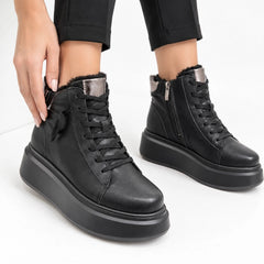 Ghete piele naturala Amsterdam Black