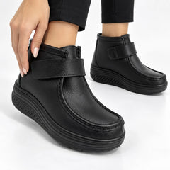 Ghete piele naturala Almere Black
