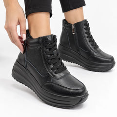 Ghete piele naturala Breda Black
