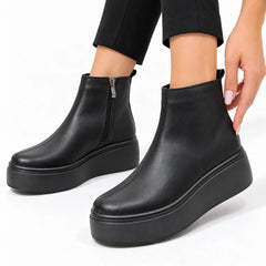 Ghete piele intoarsa Marsilia Black