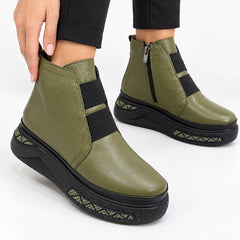 Ghete piele naturala Stockholm Green