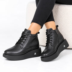 Ghete piele naturala Camora Black