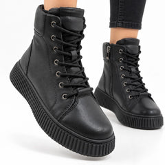 Ghete piele naturala Leiden Black