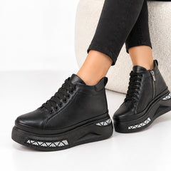Ghete piele naturala Dare Black