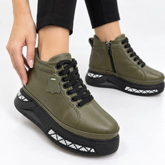 Ghete piele naturala Dare Green