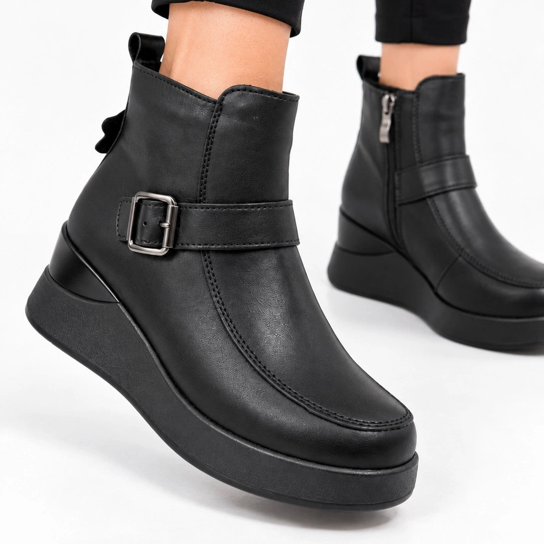 Ghete piele naturala Tilburg Black