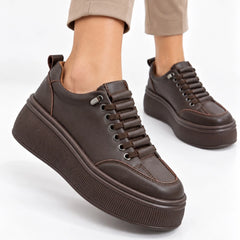 Pantofi piele naturala Bruges Brown