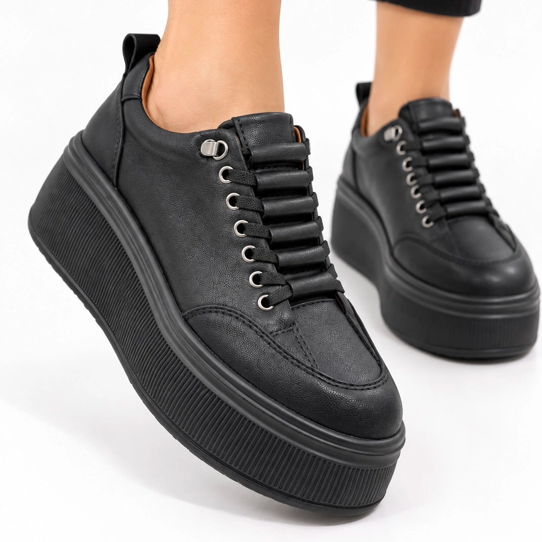 Pantofi piele naturala Bruges Black