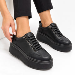Pantofi piele naturala Bruges Black