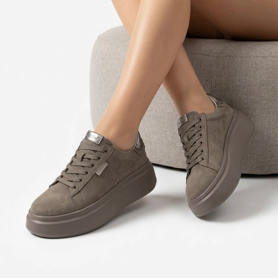Pantofi piele naturala Lyon Beige Inchis