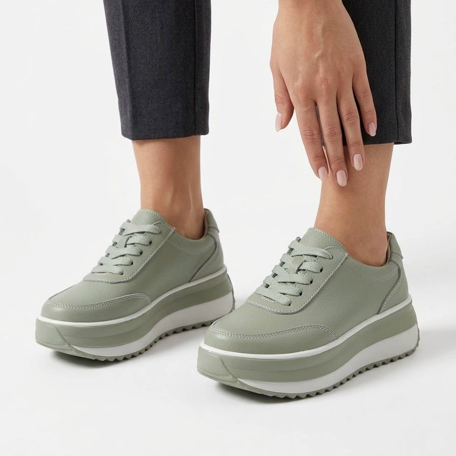 Pantofi piele naturala Milano Mint Green