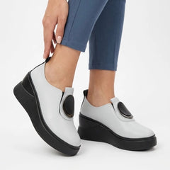 Pantofi piele naturala Roma Grey
