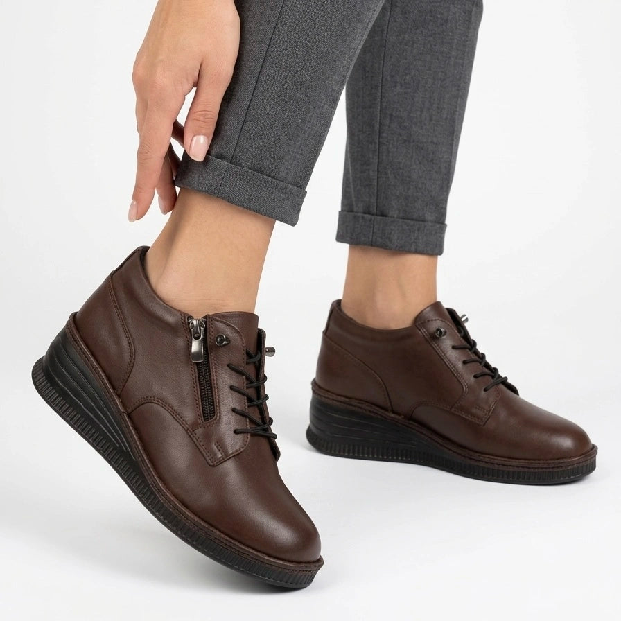 Pantofi piele naturala Manchester Brown