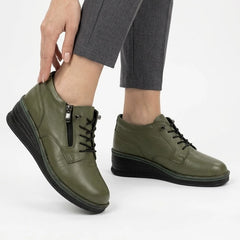 Pantofi piele naturala Manchester Green