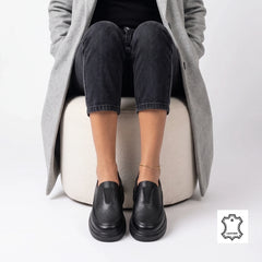 Pantofi Casual Piele Naturala Mira Black
