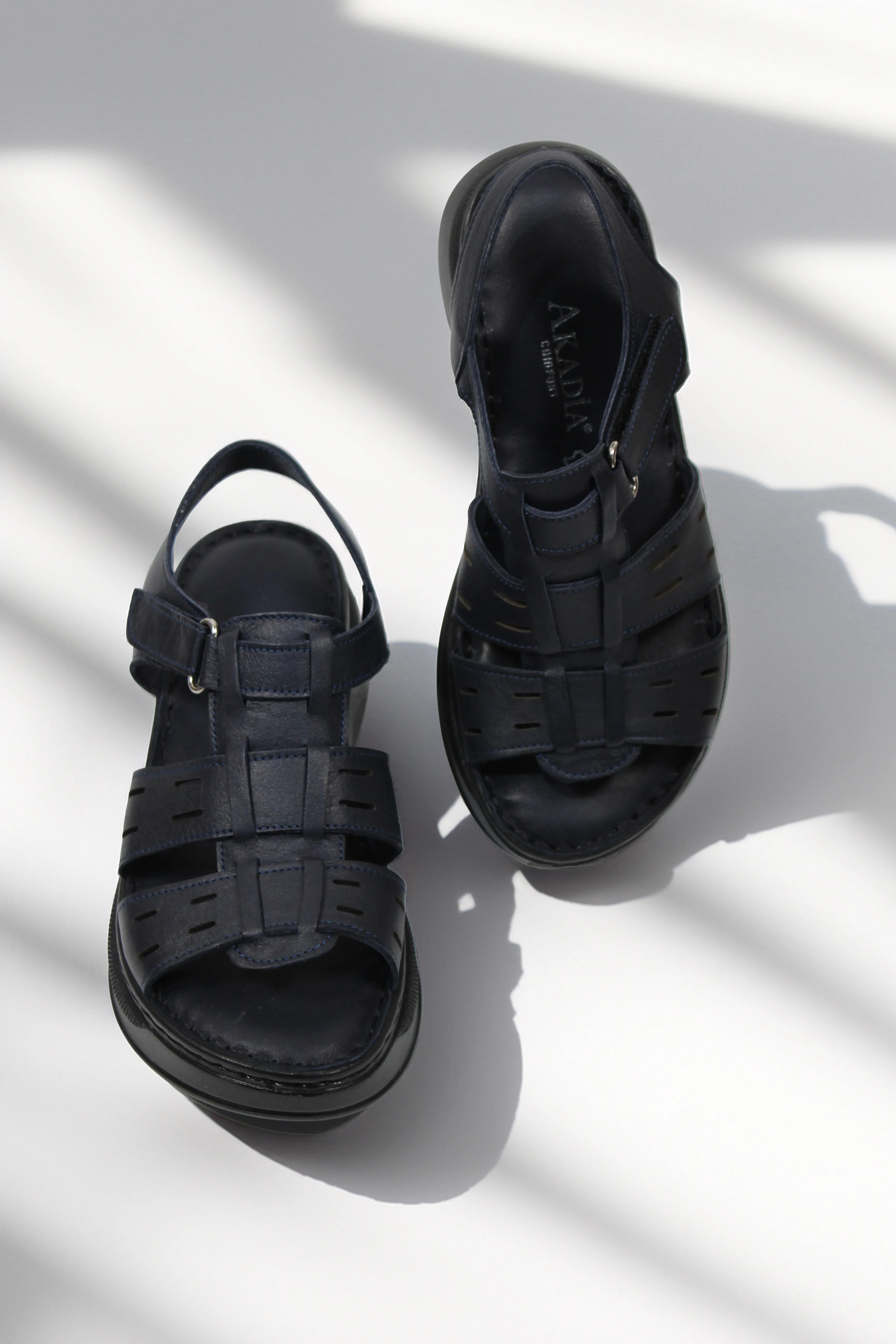 Sandale dama clasic piele naturala Vivara neagra