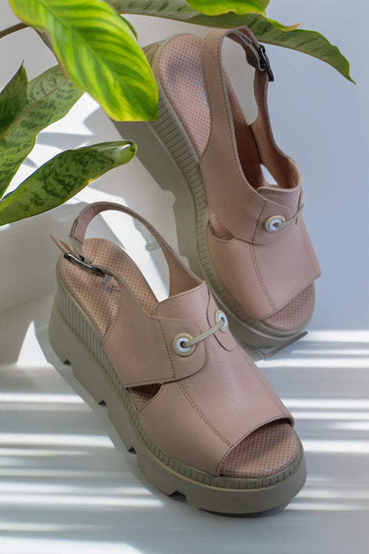 Women's sporty sandals, natural leather, Zephira, pink 3456
