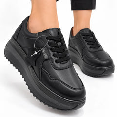 Pantofi piele naturala Mons Black