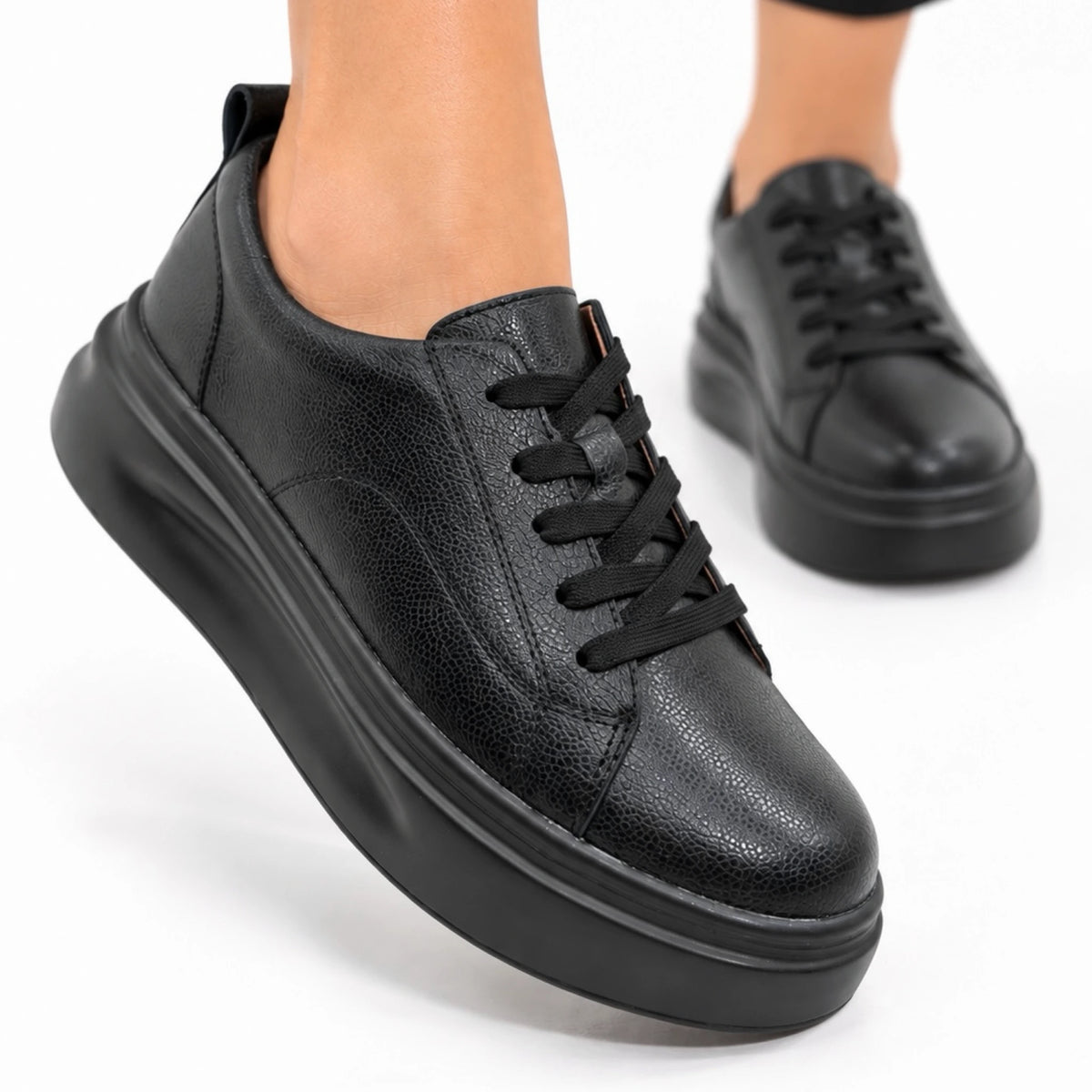 Pantofi piele naturala Italia Black